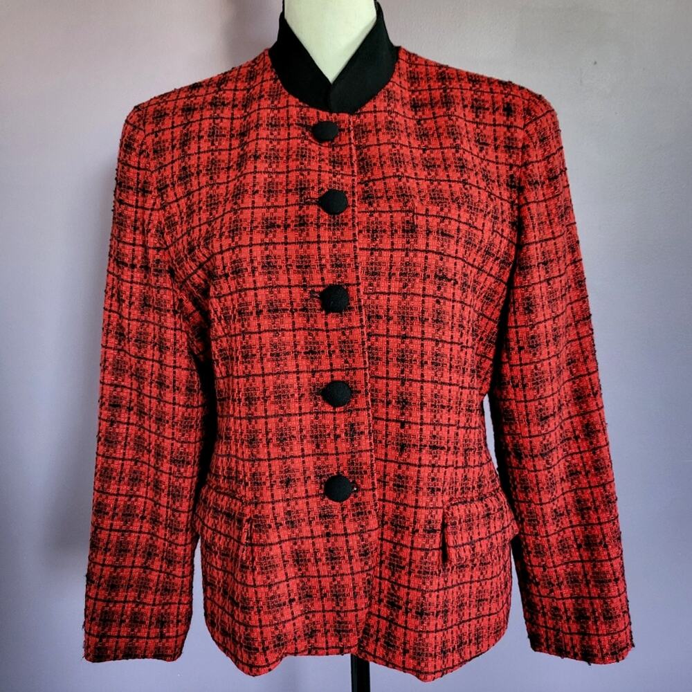 Vintage Saville Suit Petite Tweed Wool Blend Blazer & Adaptations Velvet Skirt - Picture 2 of 13